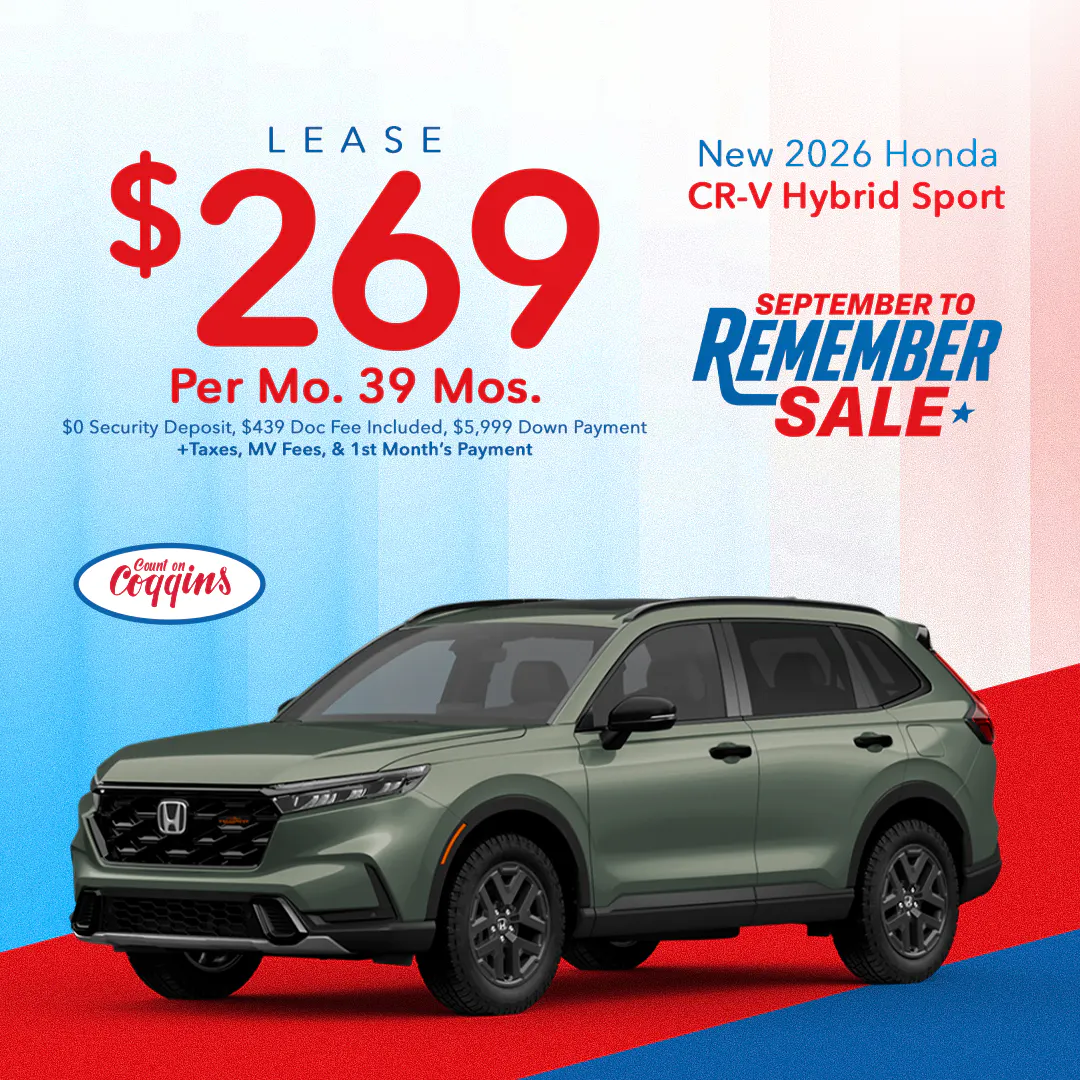 2026 Honda CR-V Hybrid Lease | Coggins Honda of Bennington