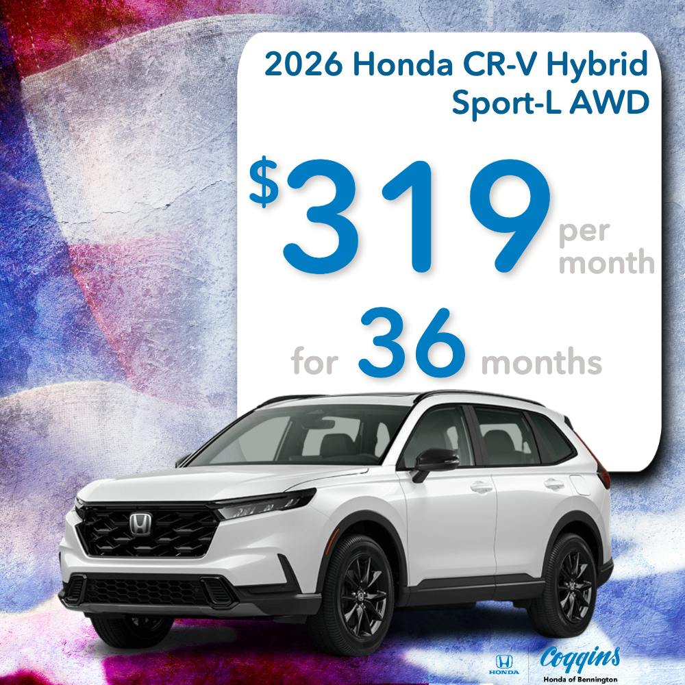 2026 CR-V Hybrid Lease | Coggins Honda of Bennington