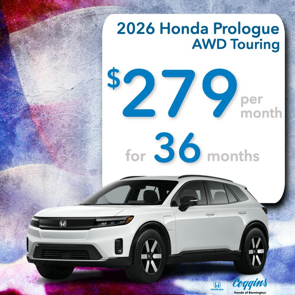 2026 Prologue Lease | Coggins Honda of Bennington