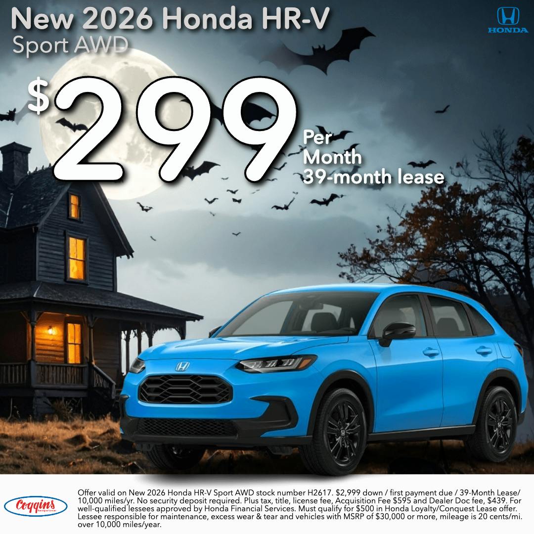 2026 Honda HR-V Lease | Coggins Honda of Bennington