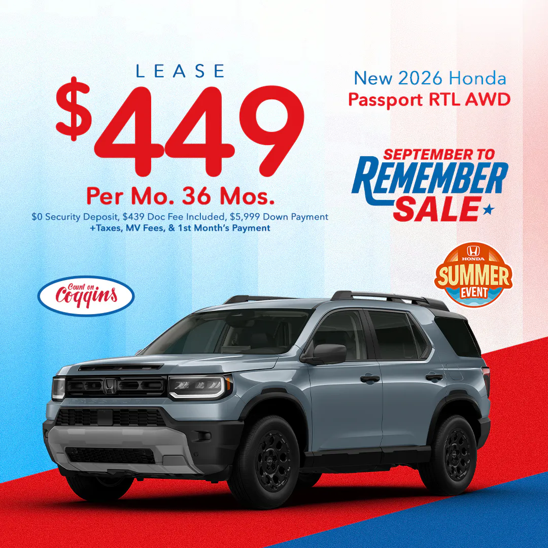 2026 Honda Passport Lease | Coggins Honda of Bennington