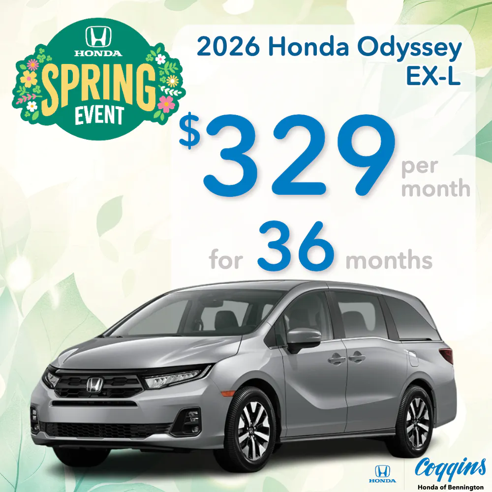 2026 Honda Odyssey Lease | Coggins Honda of Bennington
