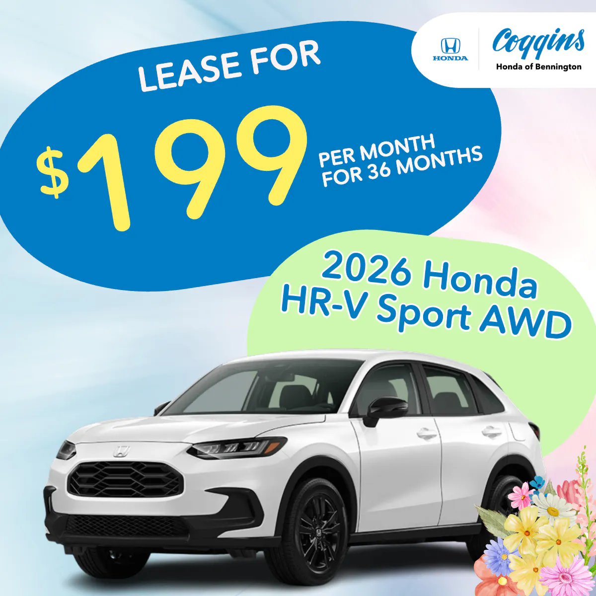 2026 Honda HR-V Lease | Coggins Honda of Bennington