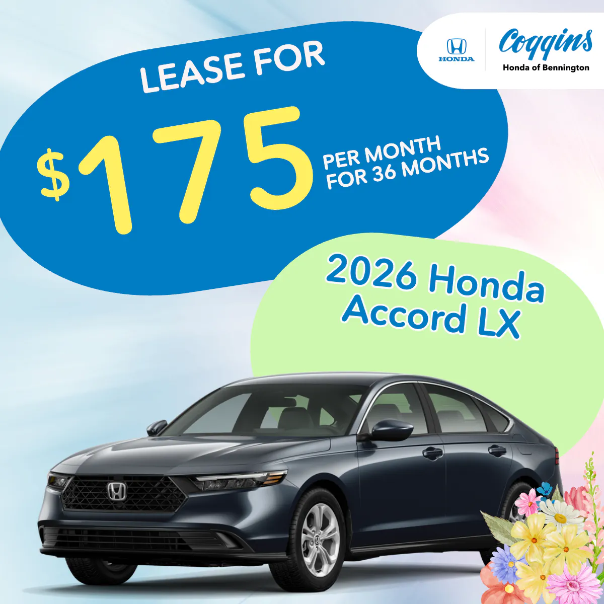 2026 Honda Accord Lease | Coggins Honda of Bennington