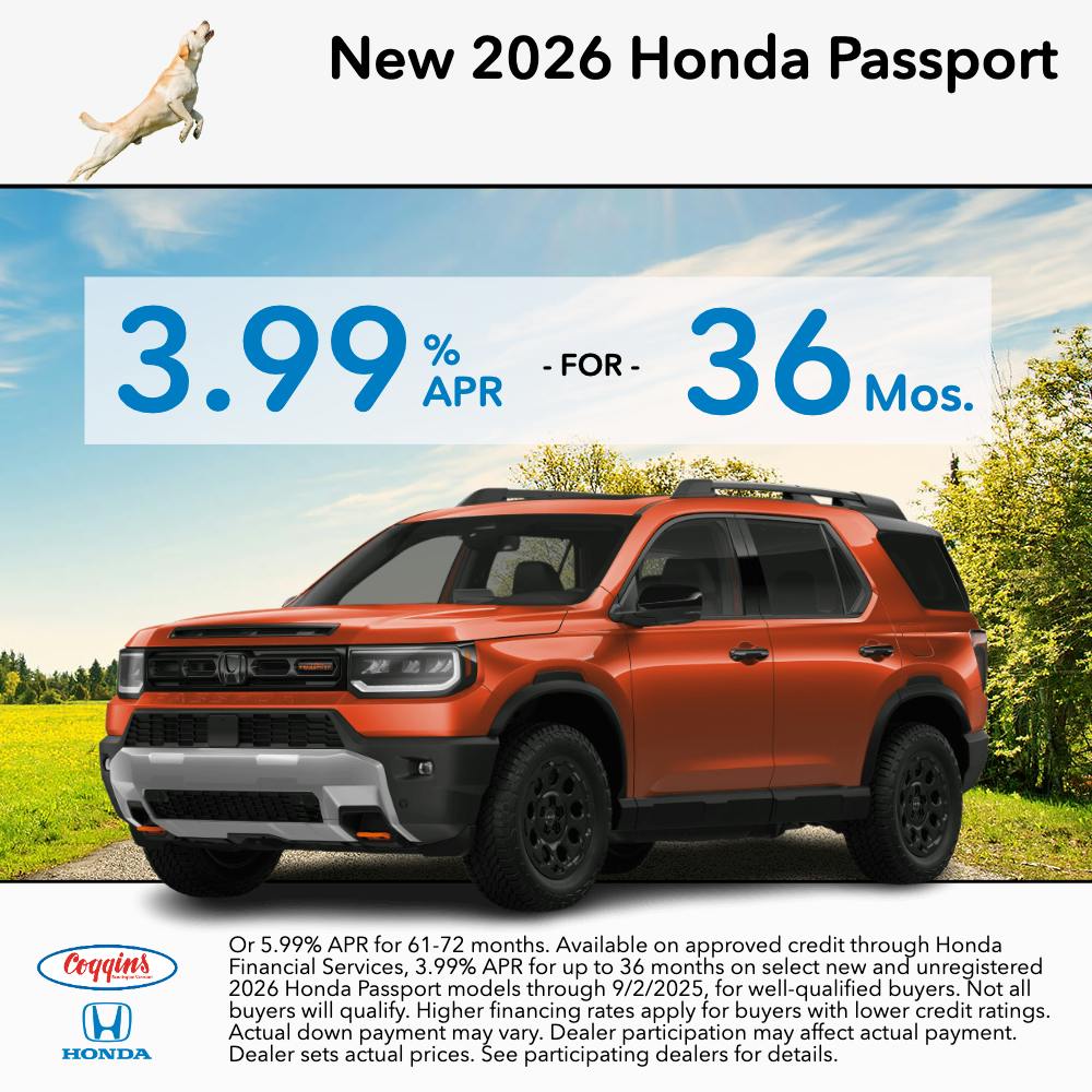 2026 Passport APR Special | Coggins Honda of Bennington