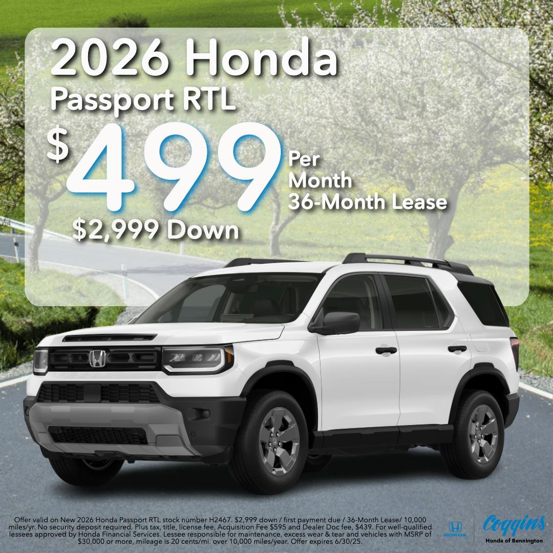 2026 Passport Lease | Coggins Honda of Bennington