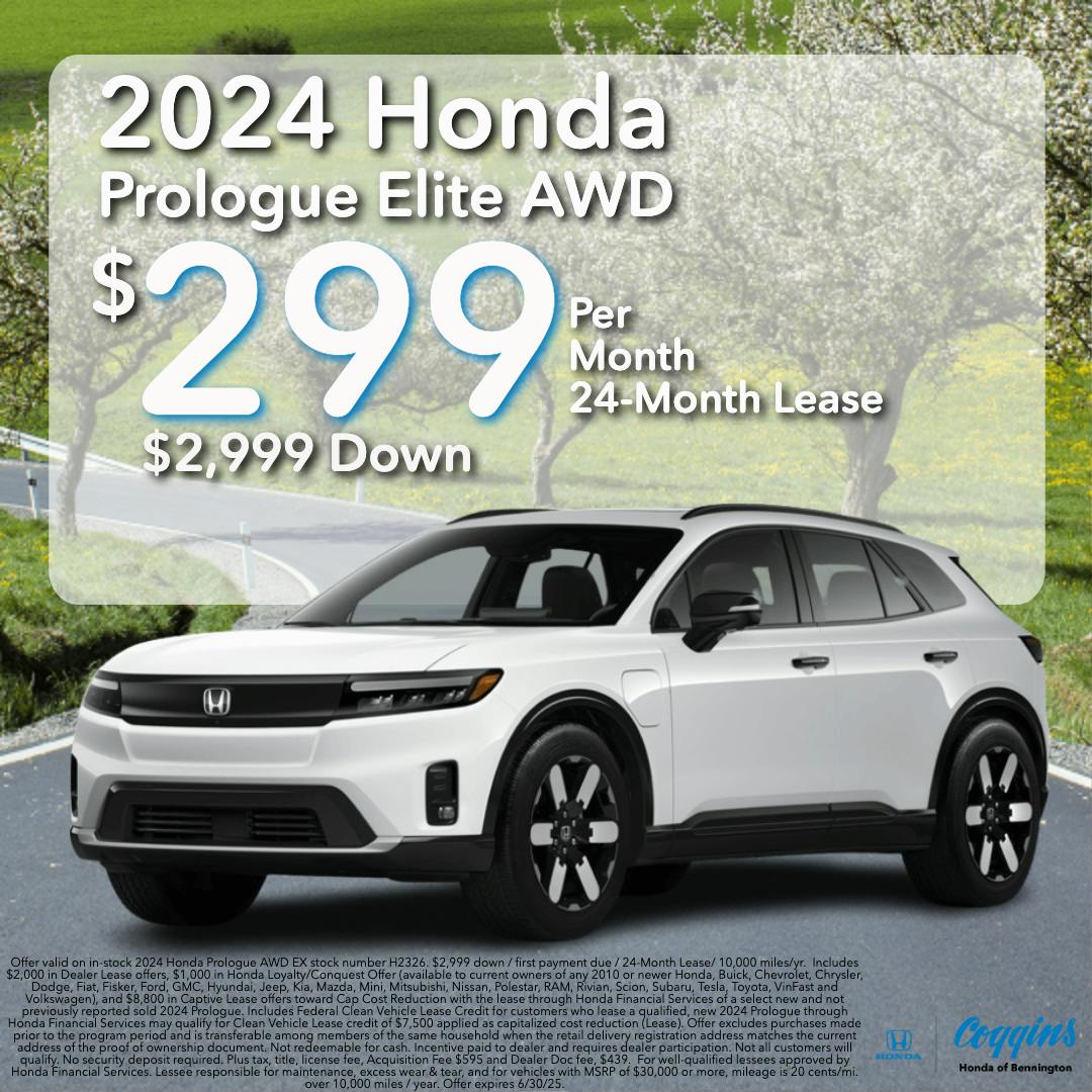 2024 Prologue Lease | Coggins Honda of Bennington