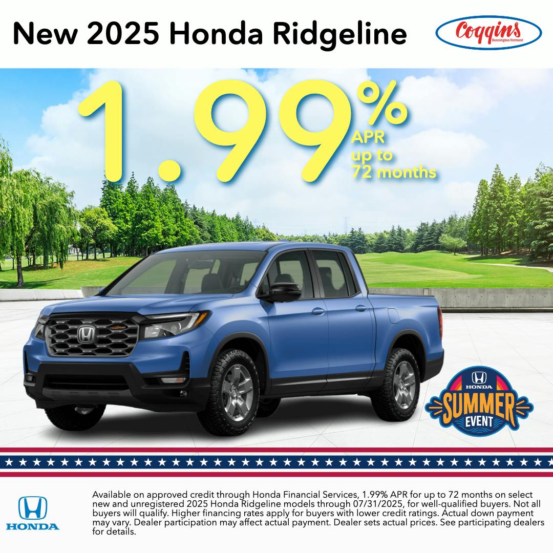 2025 Ridgeline APR Special | Coggins Honda of Bennington