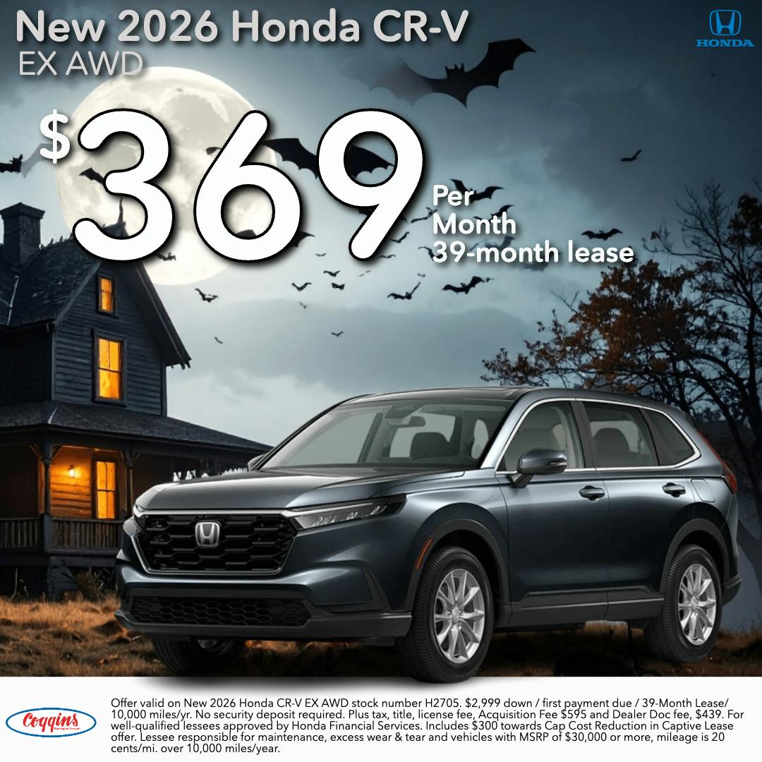 2026 Honda CR-V Lease | Coggins Honda of Bennington
