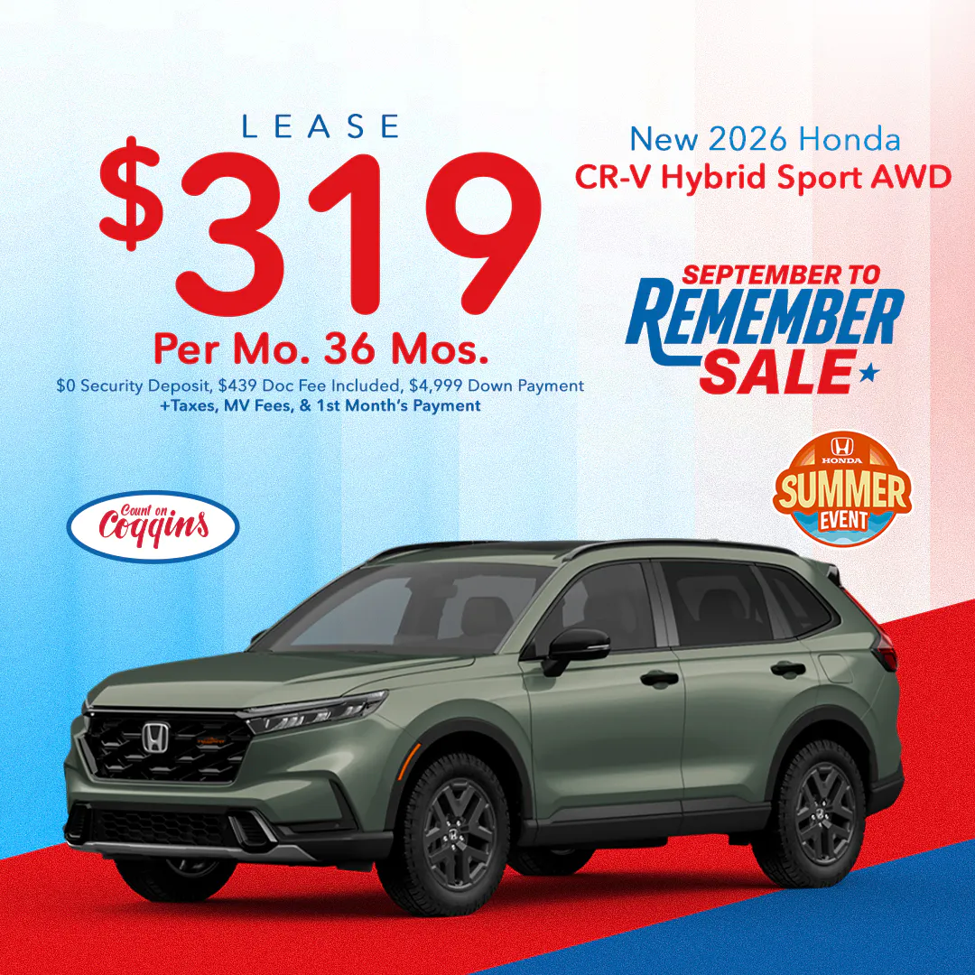 2026 Honda CR-V Hybrid Lease | Coggins Honda of Bennington
