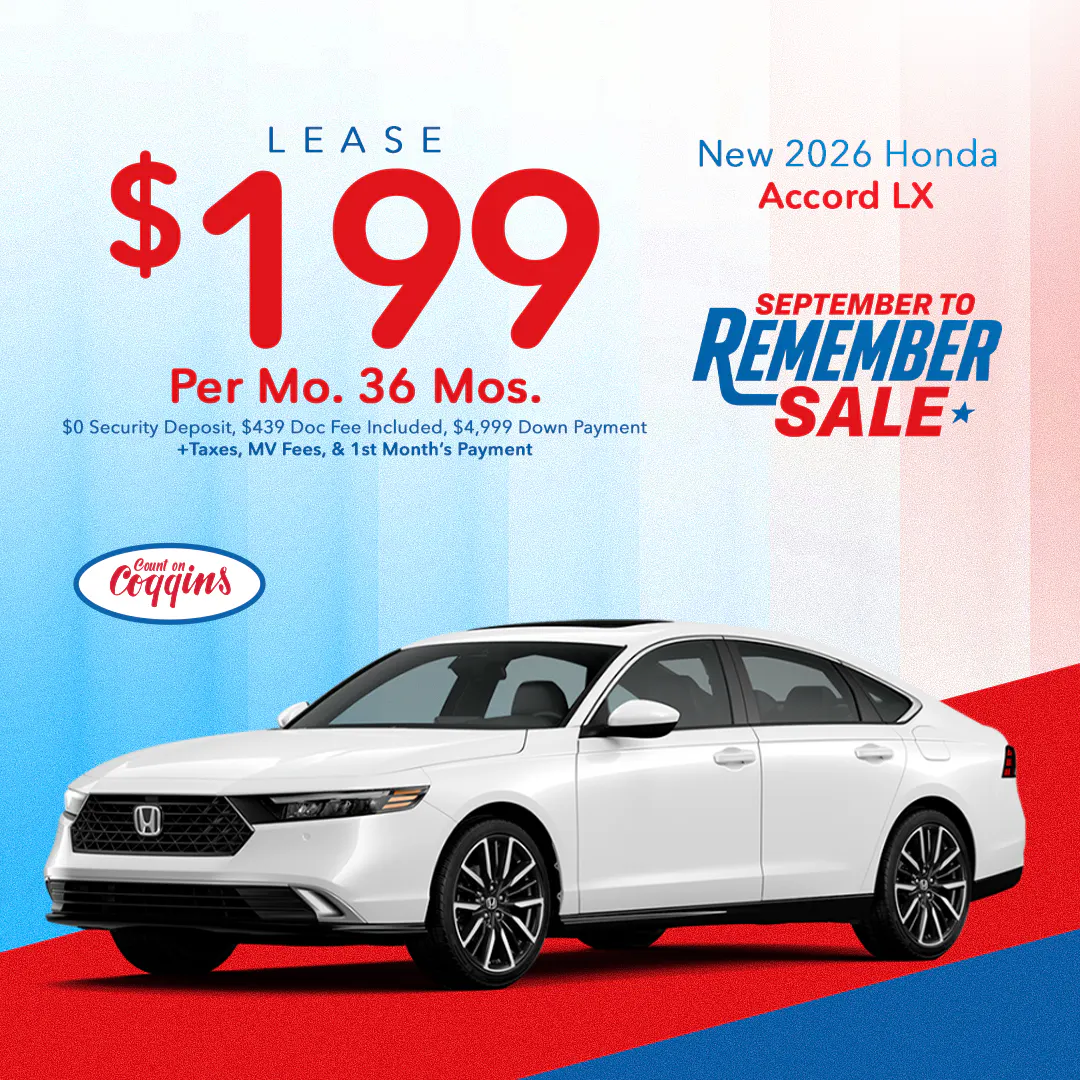 2026 Honda Accord Lease | Coggins Honda of Bennington