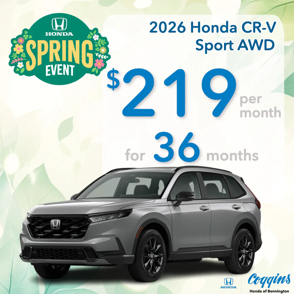 2026 CR-V Hybrid Lease | Coggins Honda of Bennington