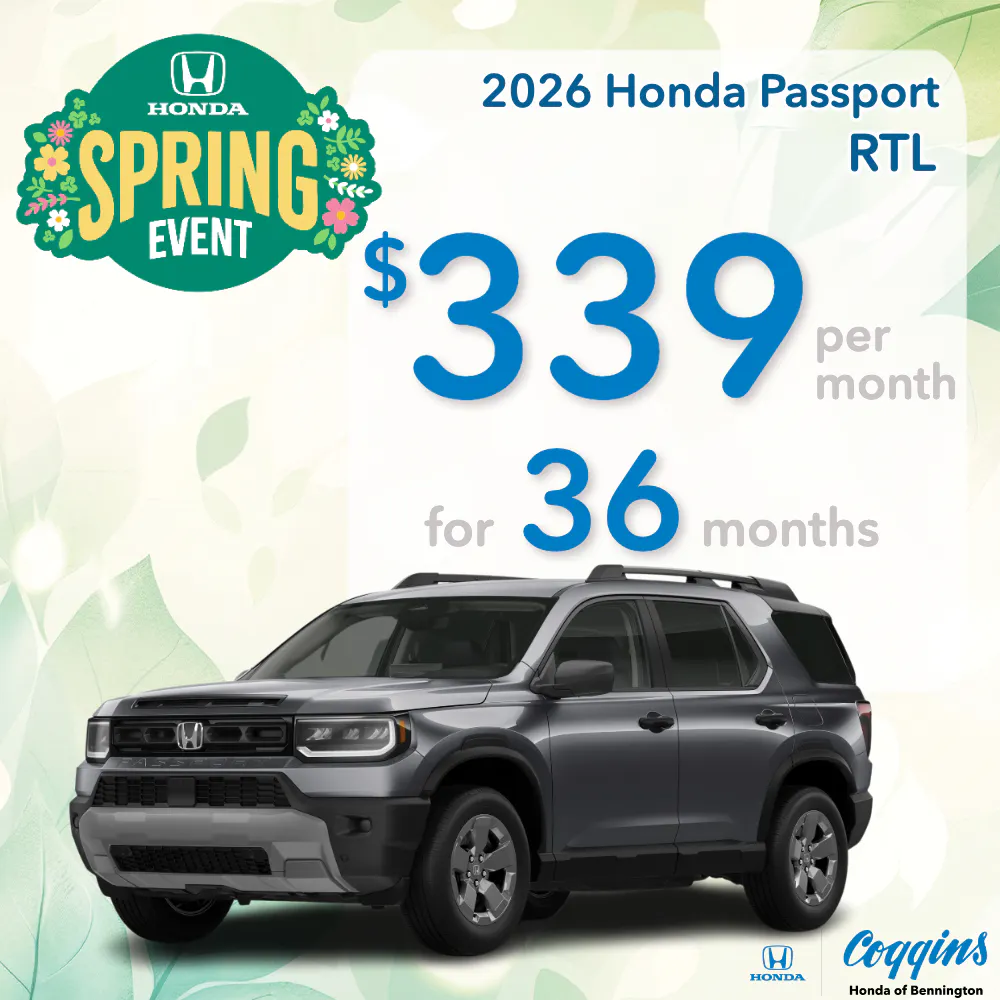 2026 Honda Passport Lease | Coggins Honda of Bennington
