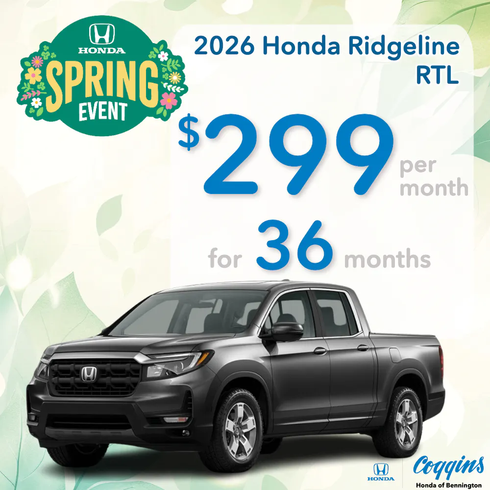 2026 Ridgeline Lease | Coggins Honda of Bennington