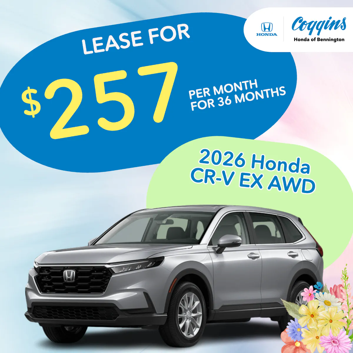 2026 Honda CR-V Lease | Coggins Honda of Bennington
