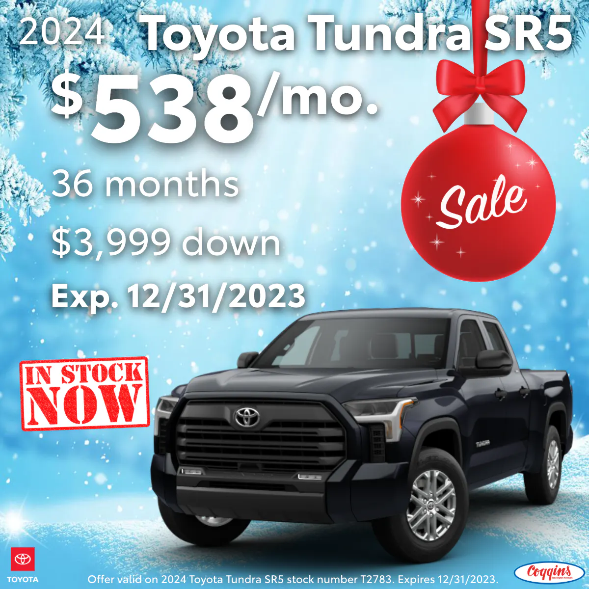 December Tundra Lease Special! | Coggins Toyota Of Bennington