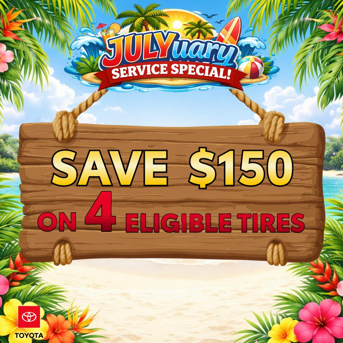 BUY 4 TIRES GET UP TO $150 BACK | Coggins Toyota of Bennington