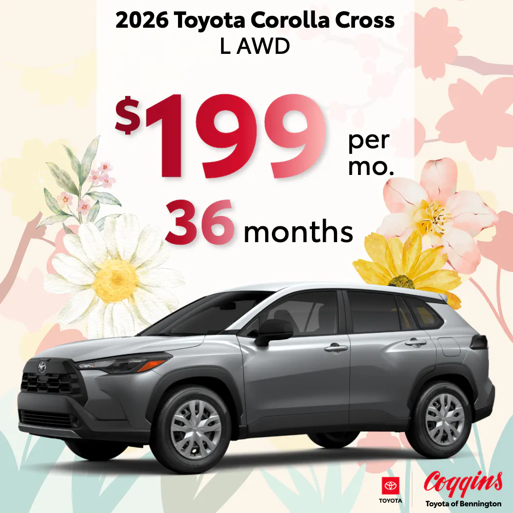 2026 Corolla Cross Lease | Coggins Toyota of Bennington