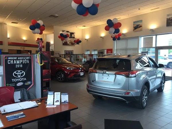 a peek inside our showroom at Coggins Toyota