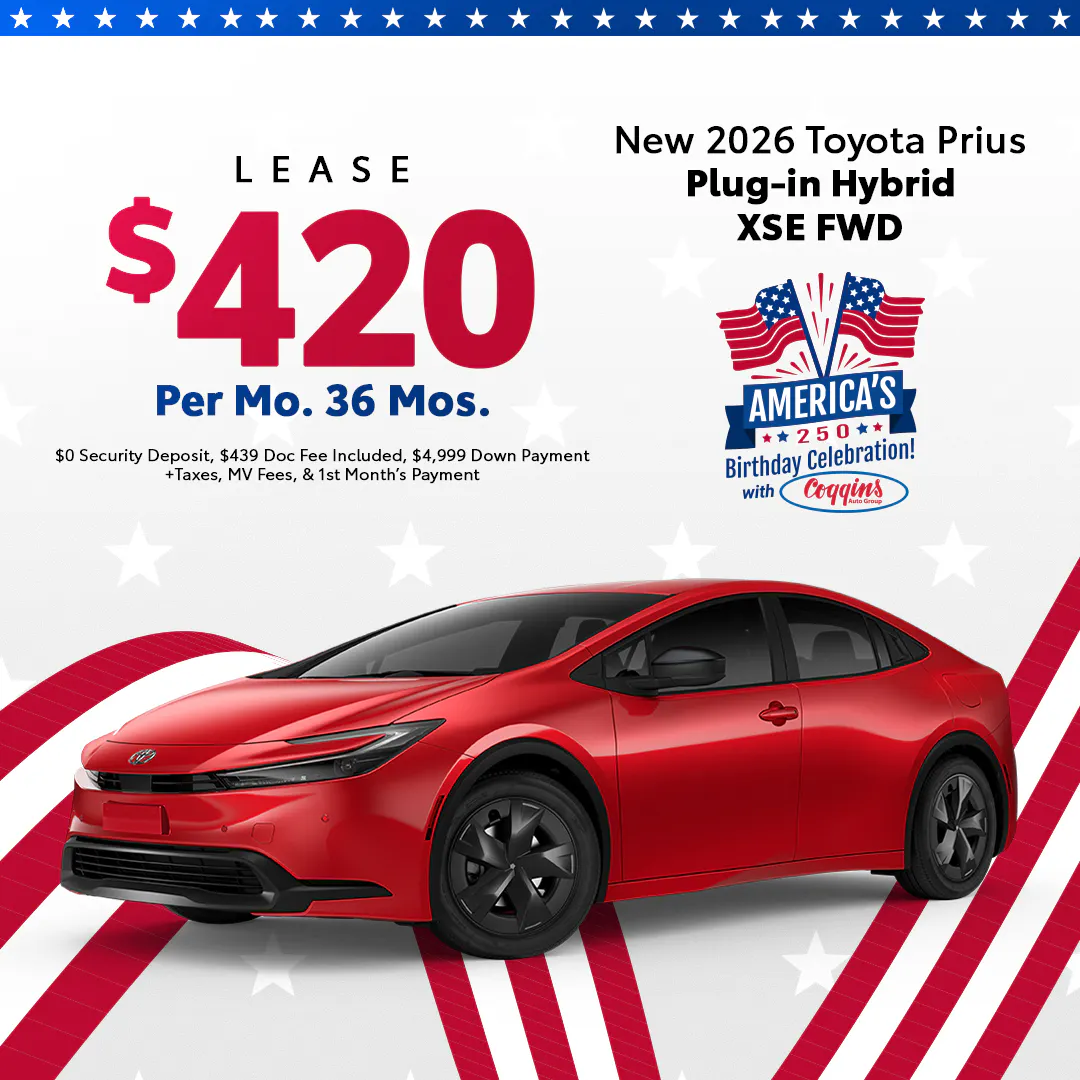 2026 Prius Plug-In Hybrid  Lease | Coggins Toyota of Bennington