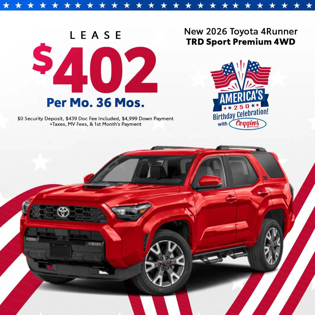2026 4Runner Lease | Coggins Toyota of Bennington