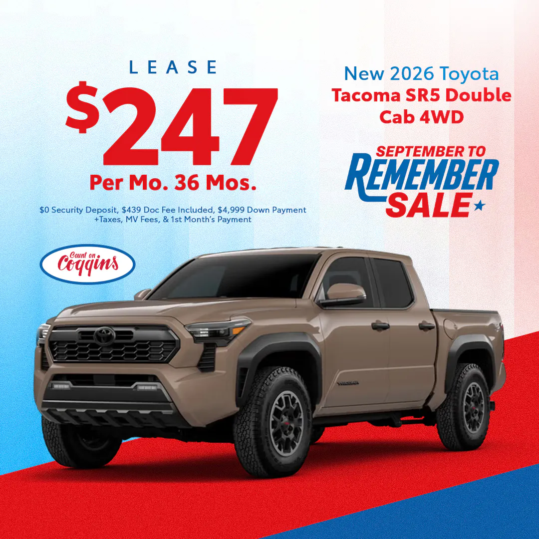 2026 Toyota Tacoma Lease | Coggins Toyota of Bennington