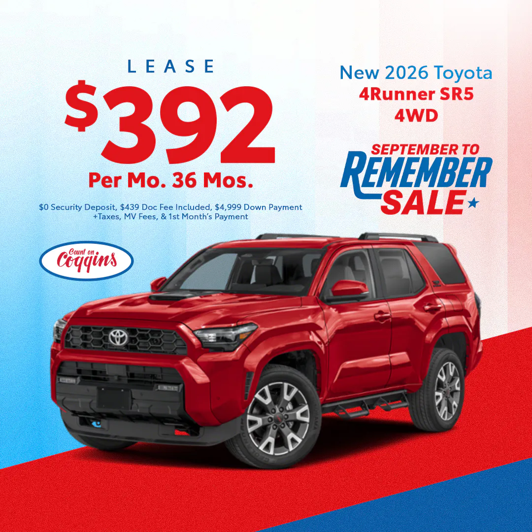 2026 4Runner Lease | Coggins Toyota of Bennington
