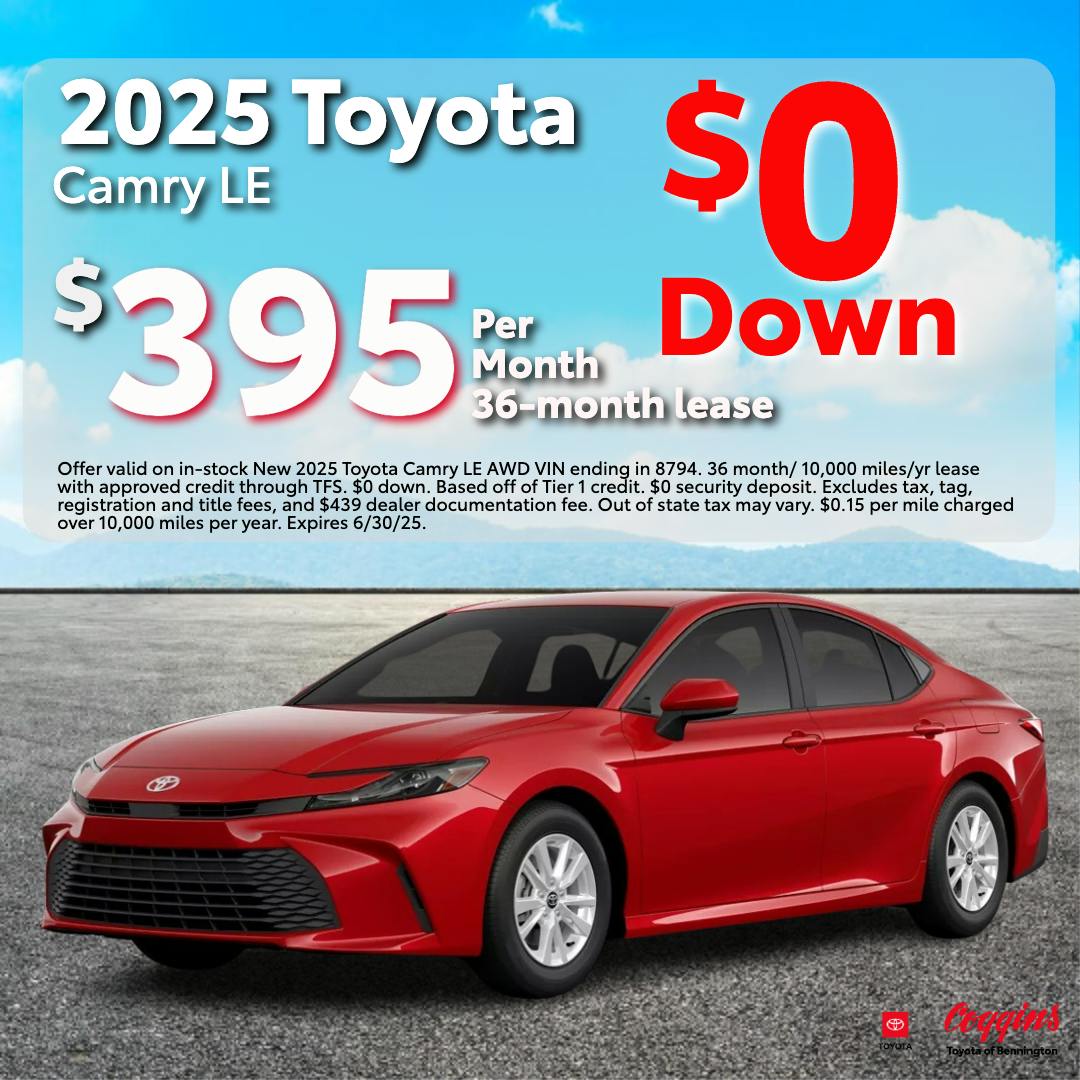2025 Camry SE Lease | Coggins Toyota of Bennington