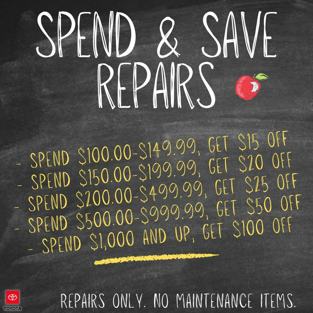 Spend & Save on Repairs! | Coggins Toyota of Bennington