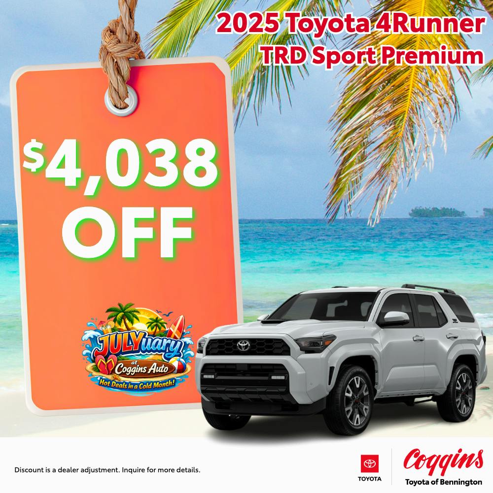 2025 4Runner Savings | Coggins Toyota of Bennington