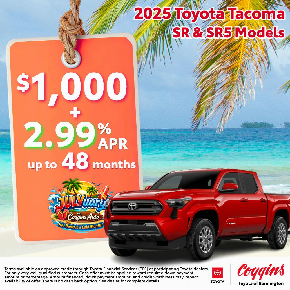 2025 Tacoma Finance Special | Coggins Toyota of Bennington
