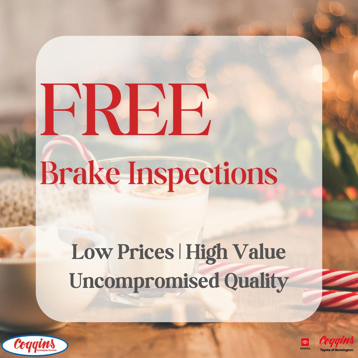 Complementary Brake Inspection | Coggins Toyota of Bennington