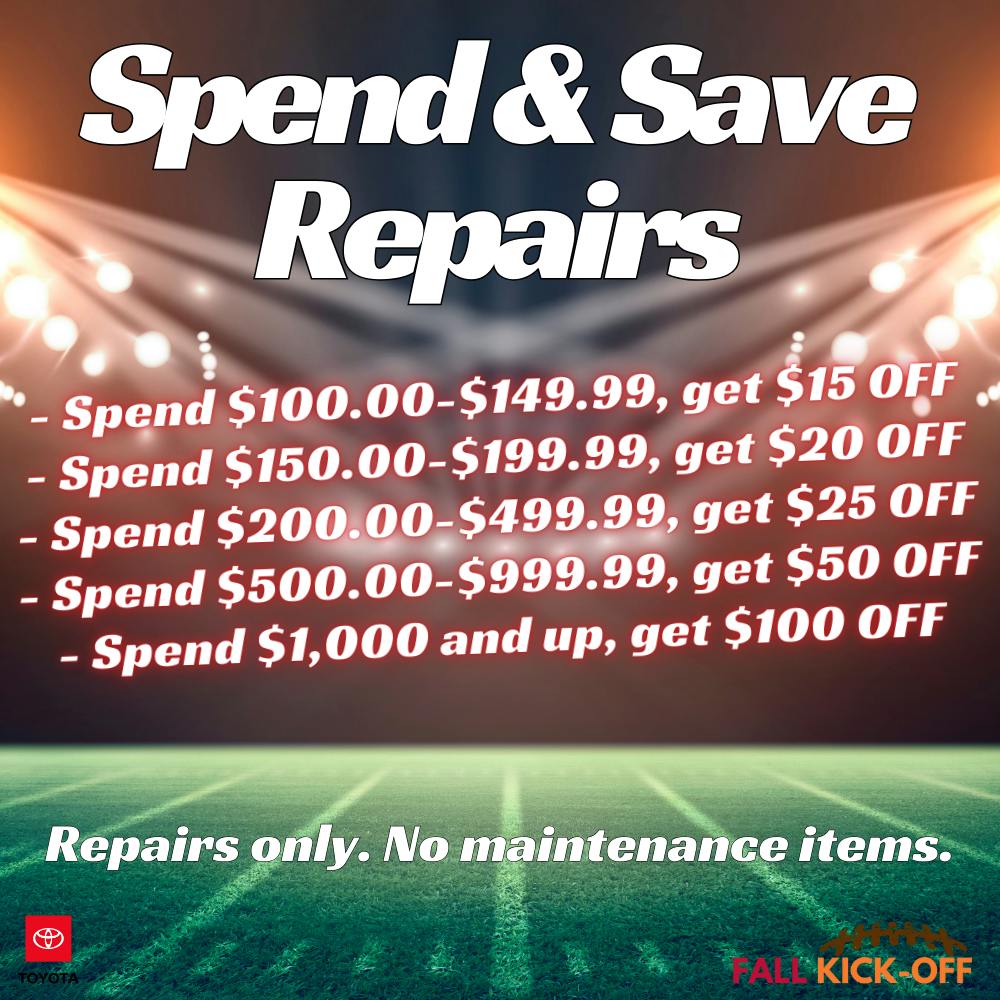 Spend & Save on Repairs! | Coggins Toyota of Bennington