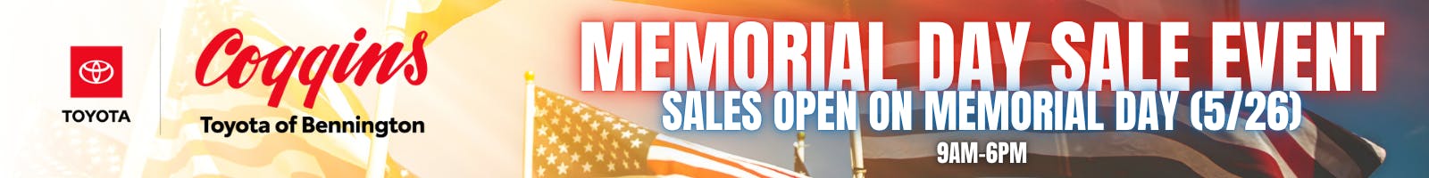 SRP Banner | Coggins Toyota of Bennington