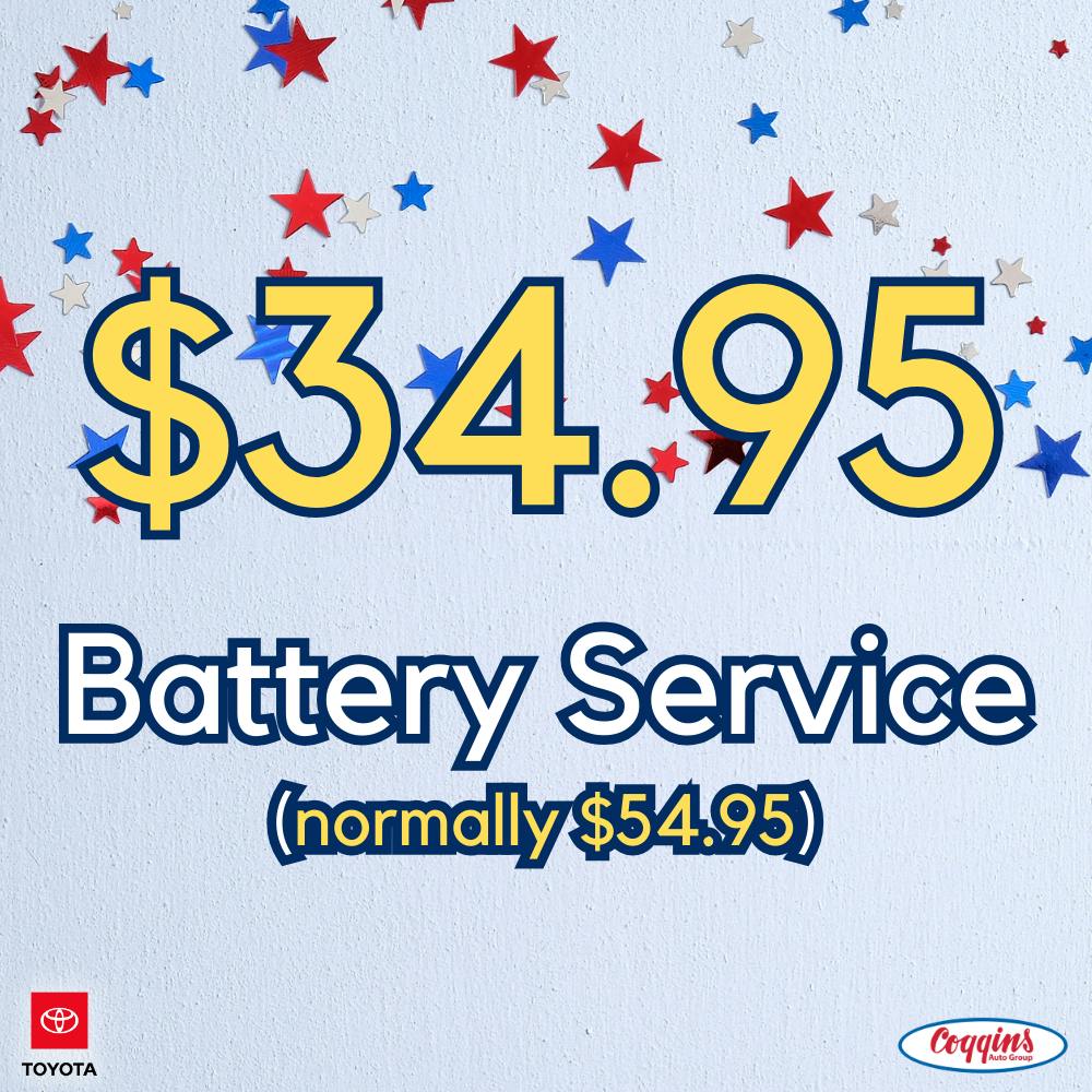 $34.95 Battery Service | Coggins Toyota of Bennington