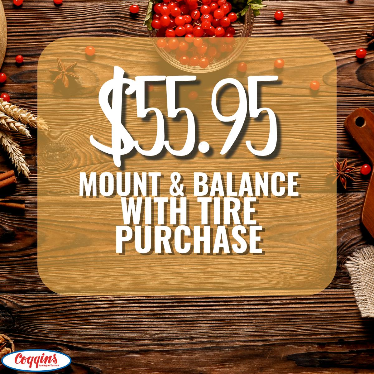 Mount and Balance Special | Coggins Toyota of Bennington
