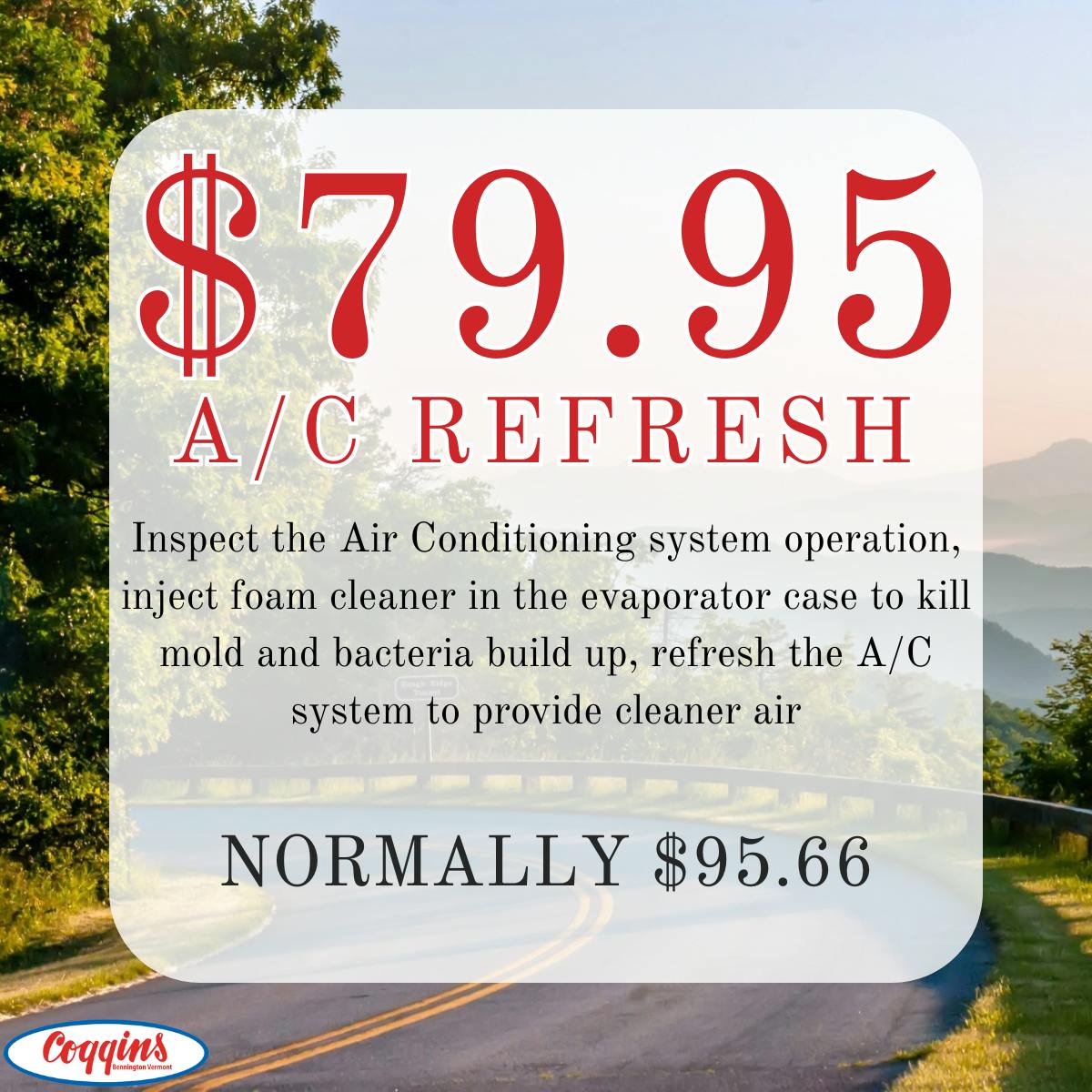 Breathe Easy A/C Refresh | Coggins Toyota of Bennington