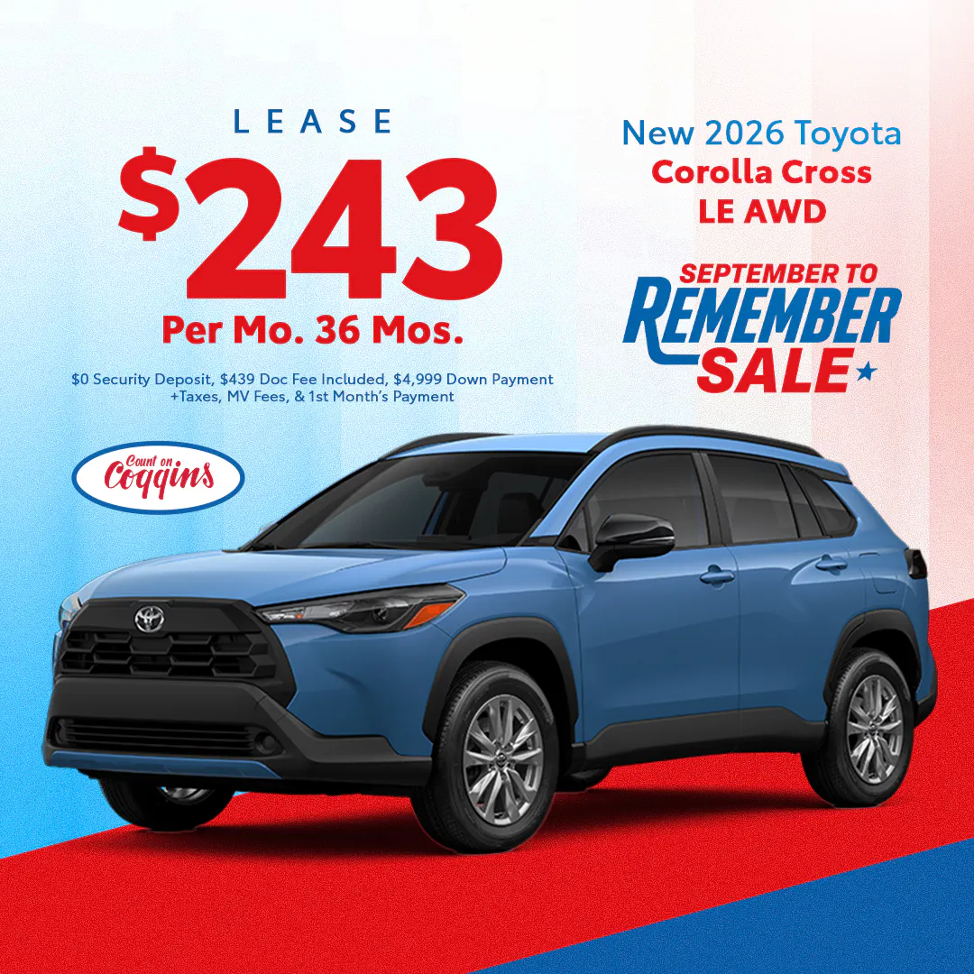 2026 Corolla Cross Lease | Coggins Toyota of Bennington
