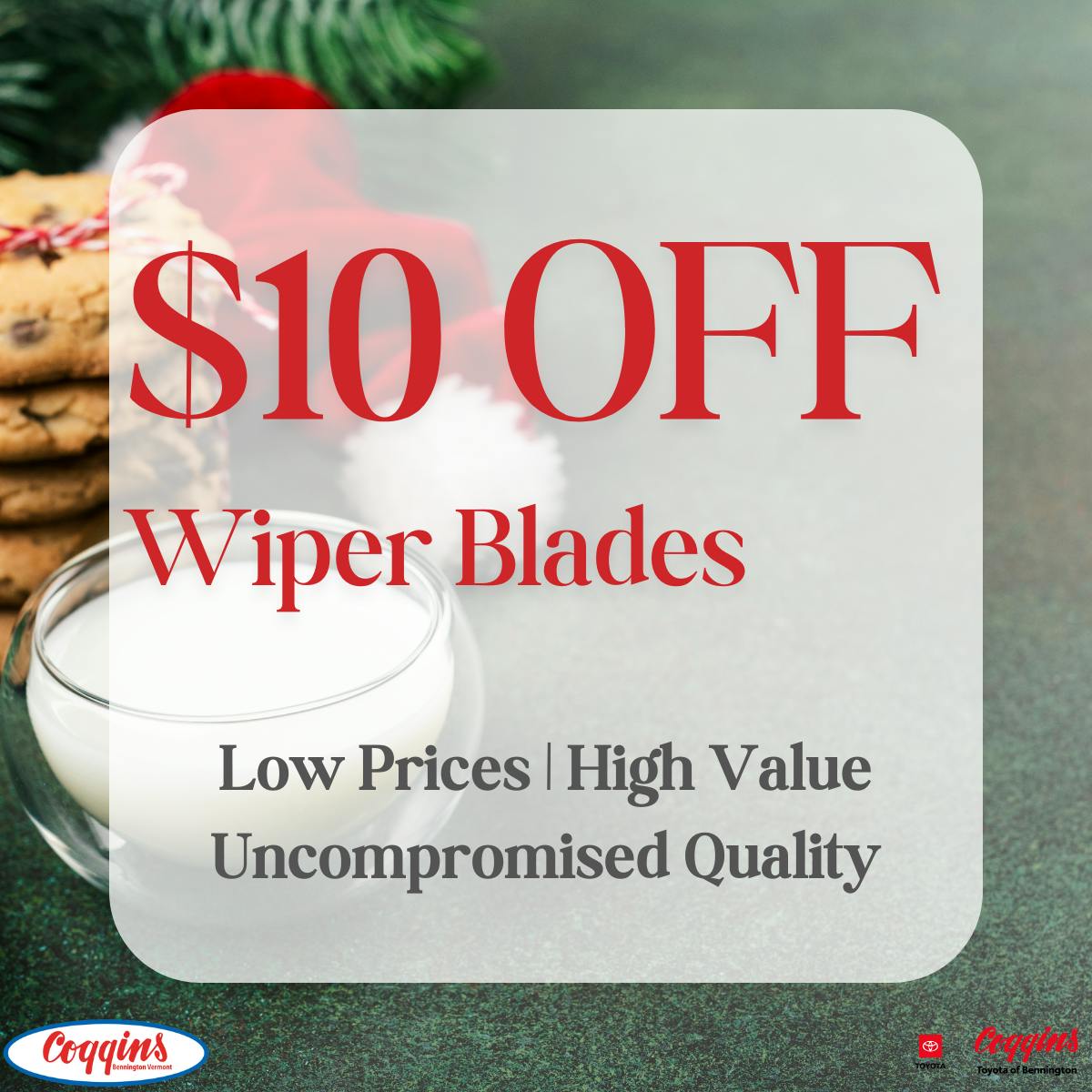 $10 OFF Wiper Blades | Coggins Toyota of Bennington