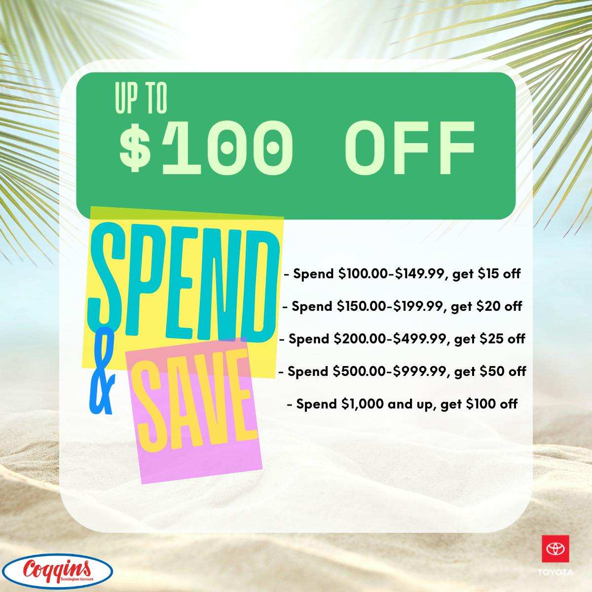 Spend & Save on Repairs! | Coggins Toyota of Bennington