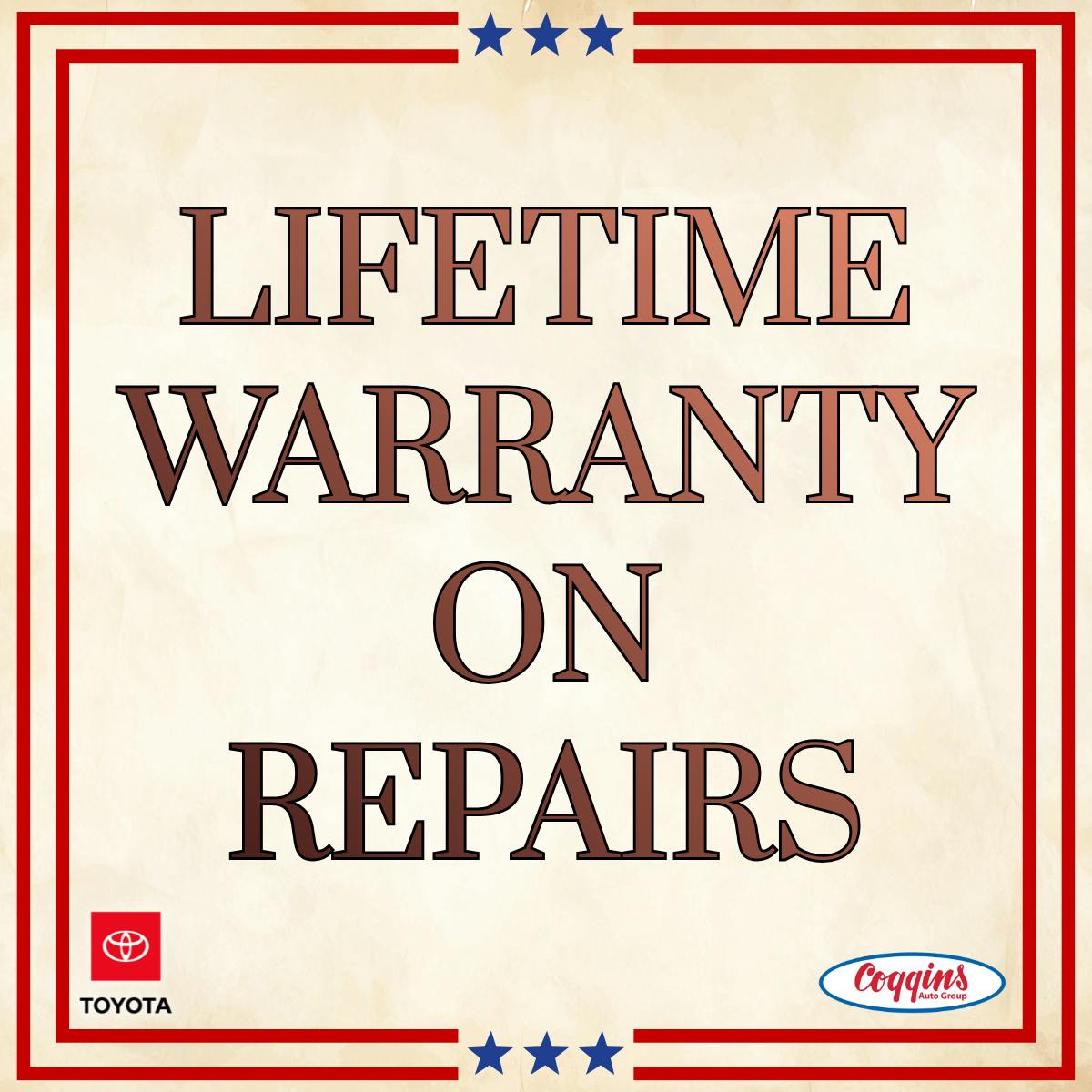 Lifetime Warranty Repairs | Coggins Toyota of Bennington