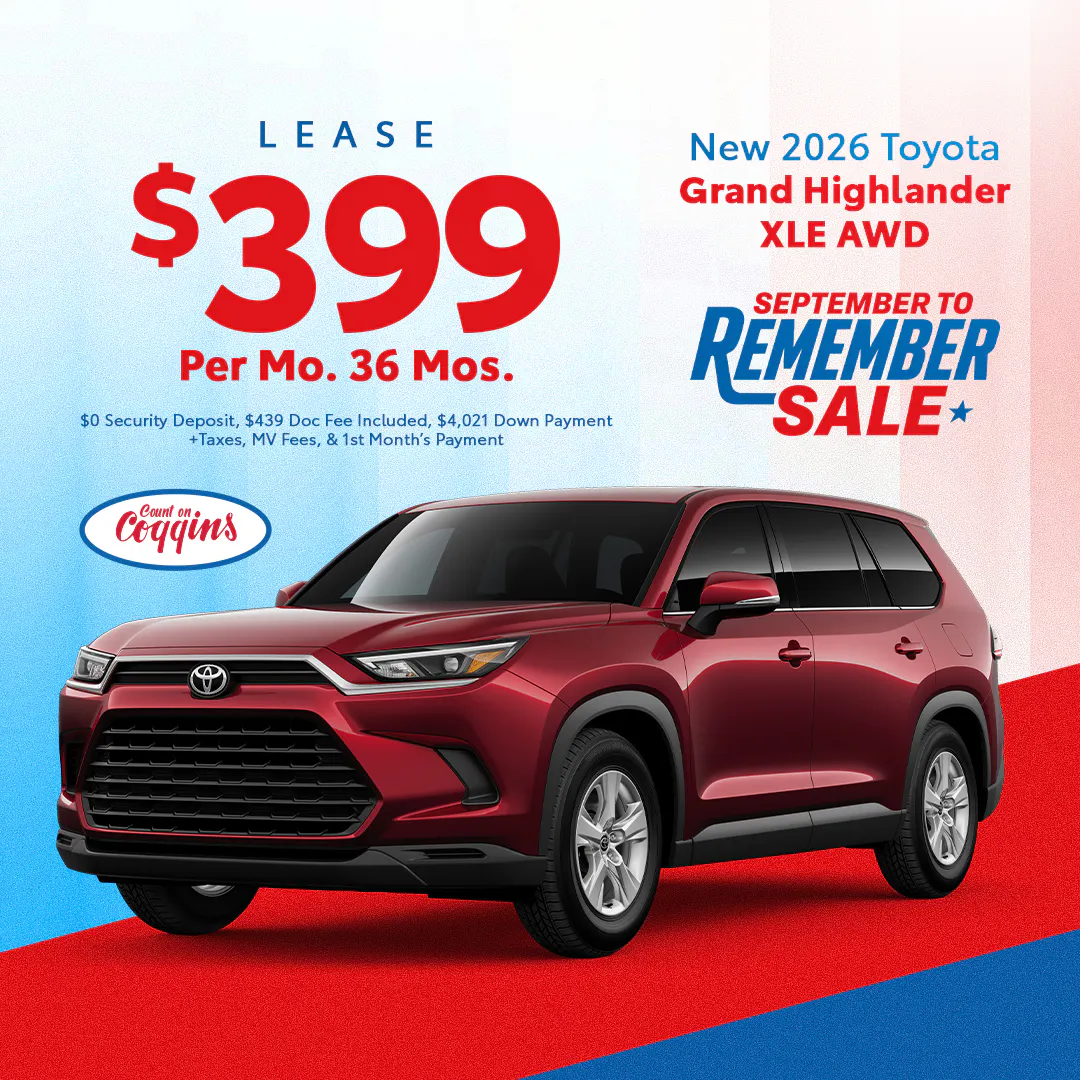 2026 Grand Highlander Lease | Coggins Toyota of Bennington