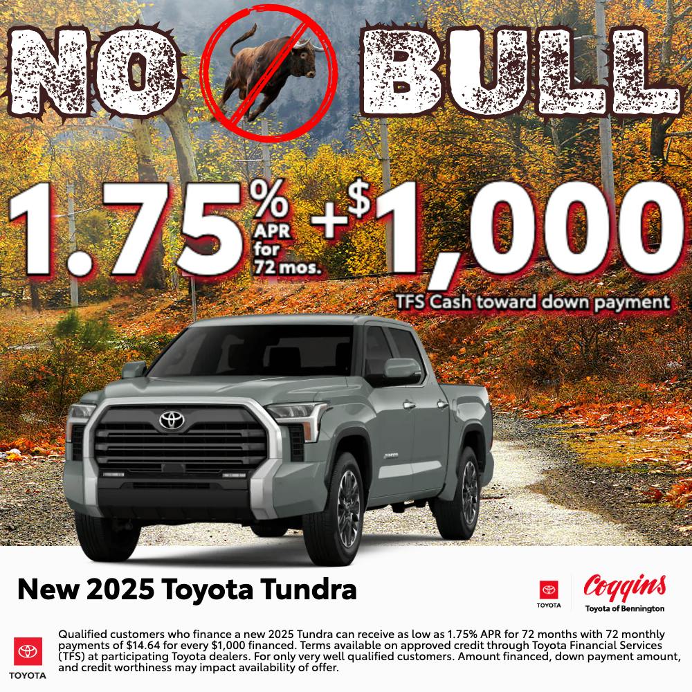 Tundra Finance Special | Coggins Toyota of Bennington