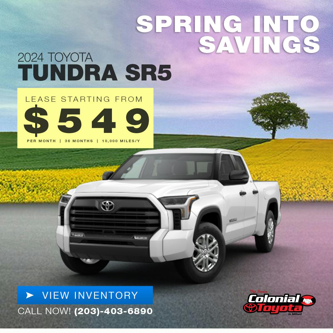 NEW 2024 TOYOTA TUNDRA SR5 Double Cab Standard Bed LEASE OFFER | Colonial Toyota