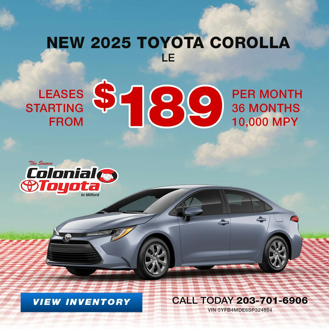 2025 Toyota Corolla Lease Offer | Colonial Toyota