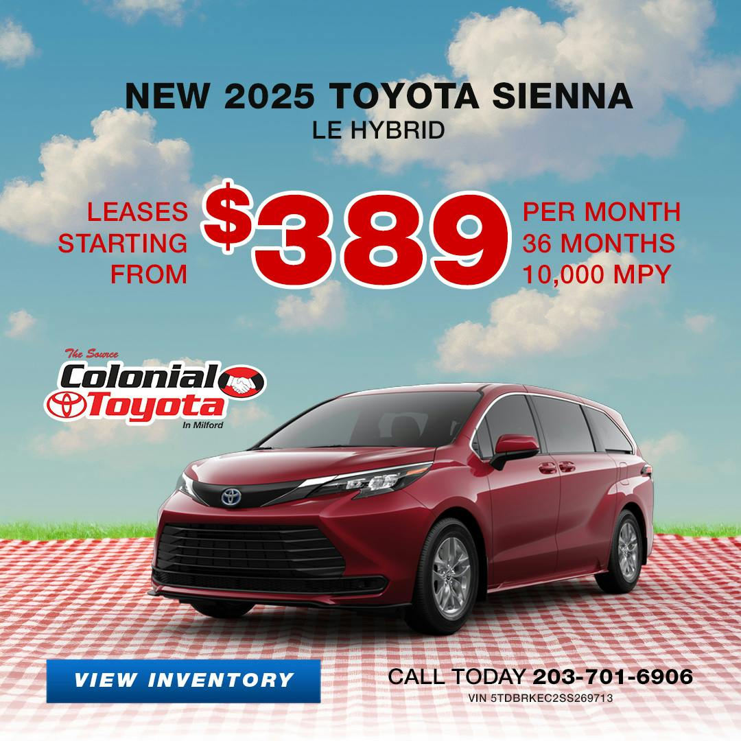 2025 Toyota Sienna Lease Offer | Colonial Toyota