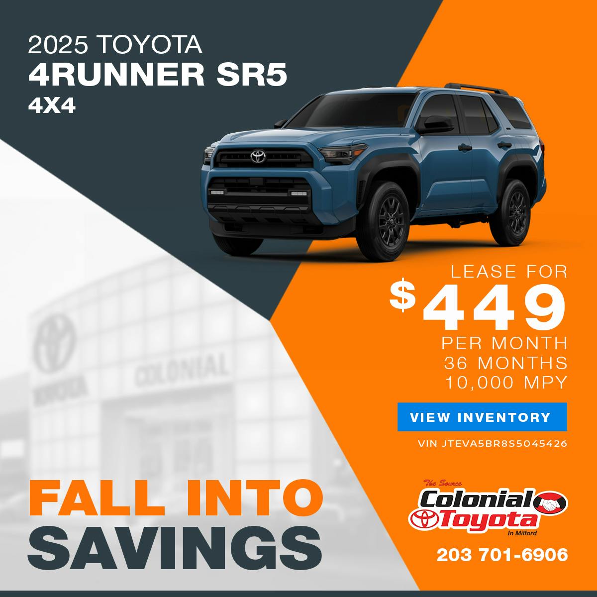 2025 Toyota 4Runner Lease Offer | Colonial Toyota