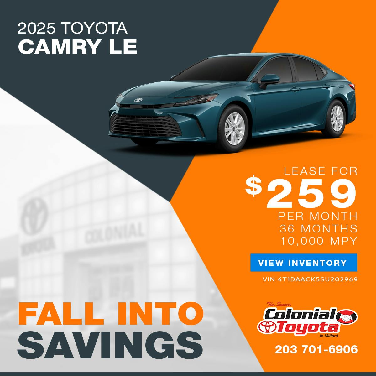 2025 Toyota Camry Lease Offer | Colonial Toyota