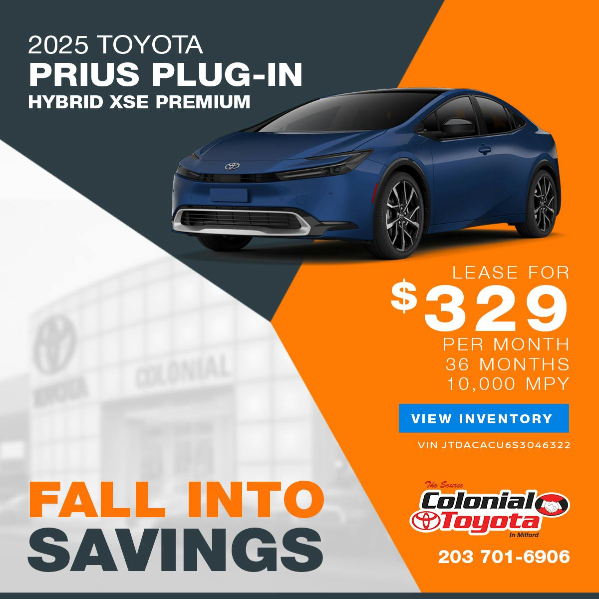 2025 Toyota Prius Plug-in Hybrid Lease Offer | Colonial Toyota