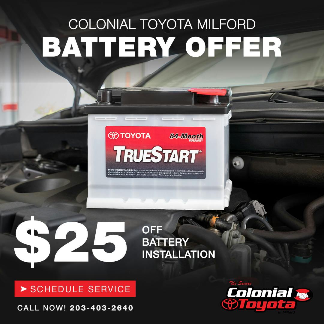Save $25 Off Battery Replacement Service | Colonial Toyota